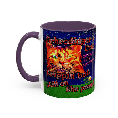 schrodinger's cat - Accent Mug ('snoops' background)