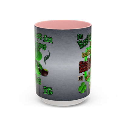 celtics logo - Accent Mug (brushed nickel)