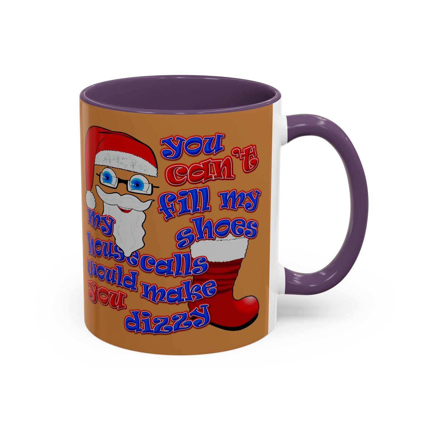 santa's shoes - Accent Mug (light brown)