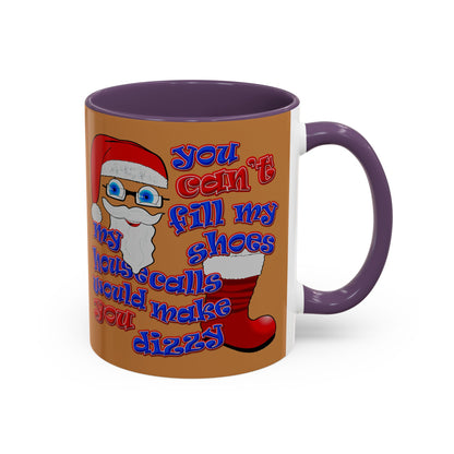 santa's shoes - Accent Mug (light brown)