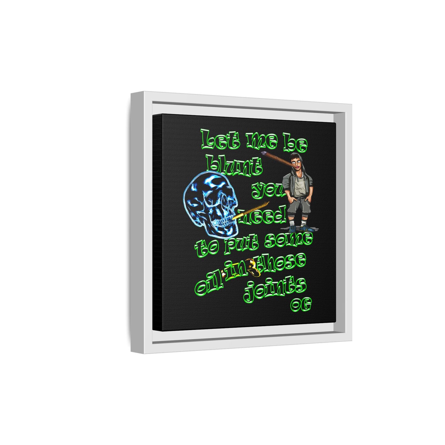 og - framed canvas art (black)