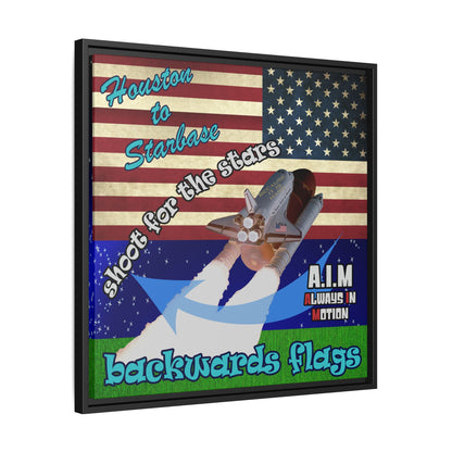 shoot for the stars - framed canvas art ('snoops' background)