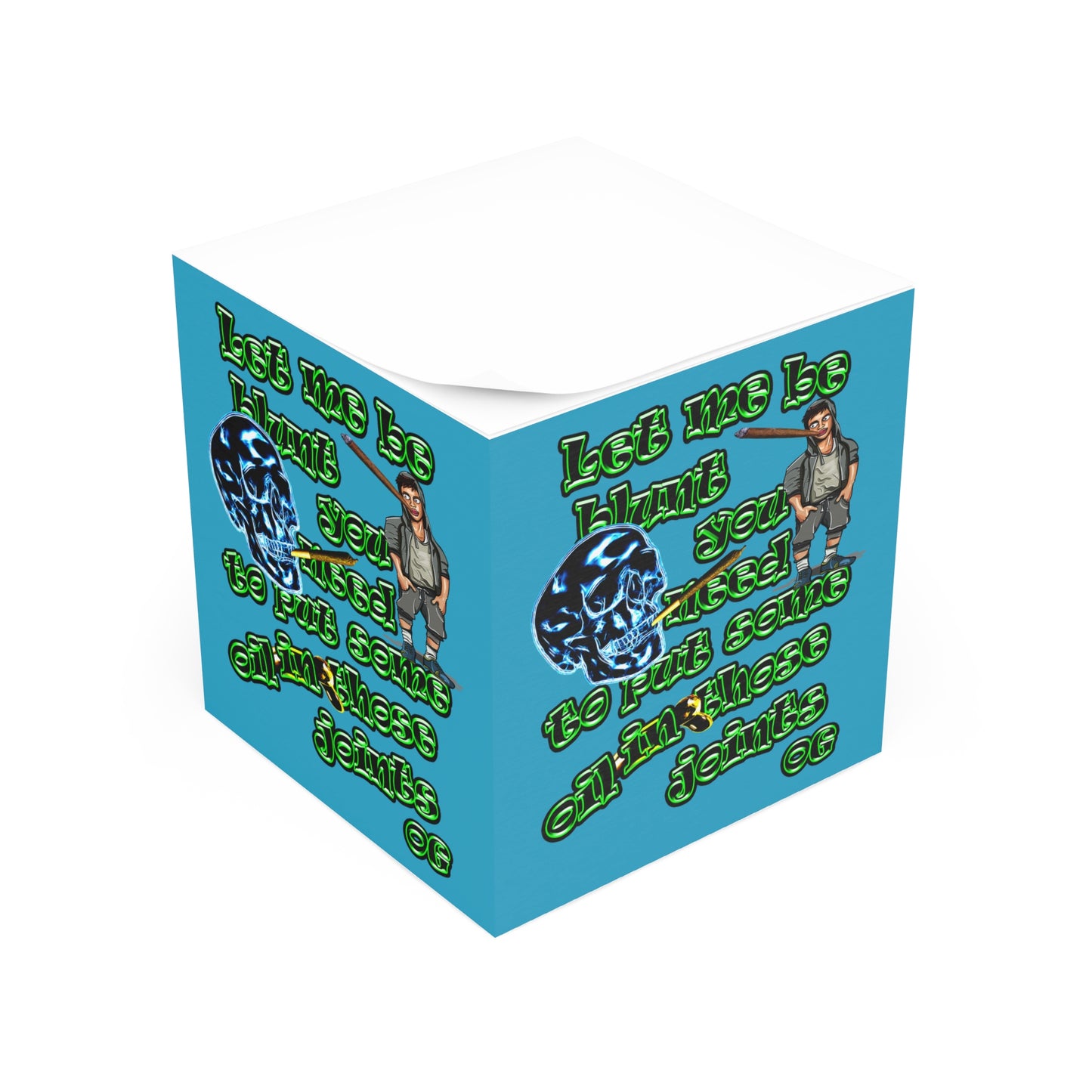 og - note cube (turquoise)