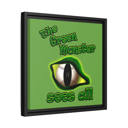 green monster - framed canvas art (green)