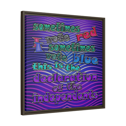 declaration of the independents - framed canvas art (purple wave)