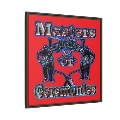 em cee squared - framed canvas art (red)