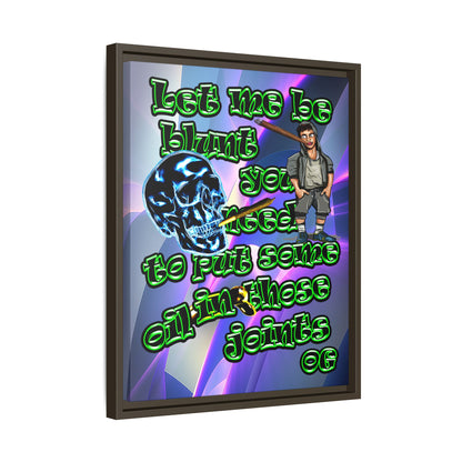 og - framed canvas art (grey-pink wave)