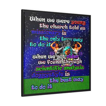 doggystyle - framed canvas art ('snoops' background)