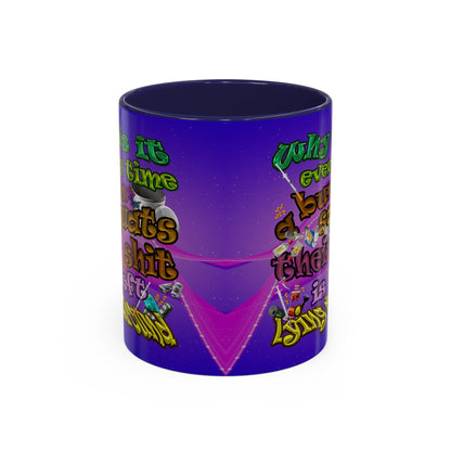 the bum's shit - Accent Mug (purple-pink wave)