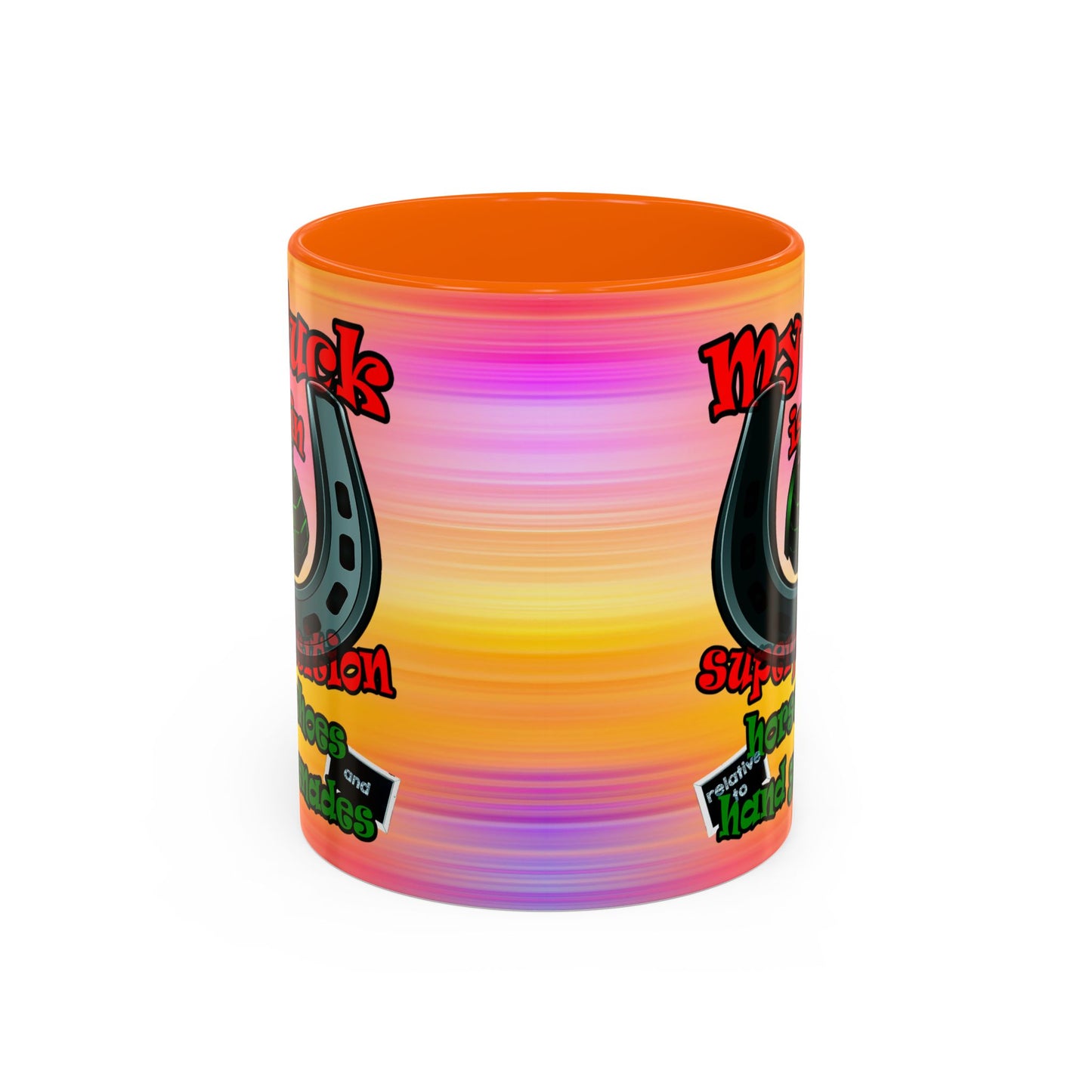 my luck - Accent Mug (color blur)