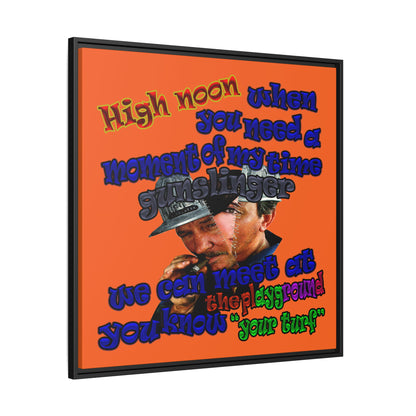 high noon - framed canvas art (orange)