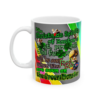 christmas spirits of boston - White Mug (rainbow split)