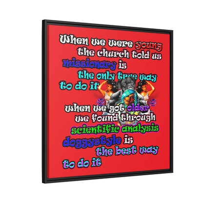 doggystyle - framed canvas art (red)