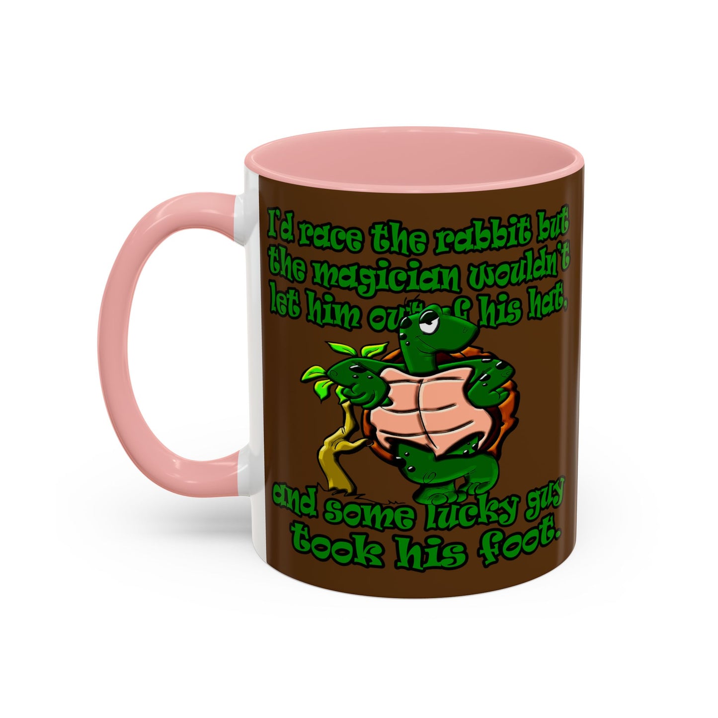 turtle race - Accent Mug (brown)