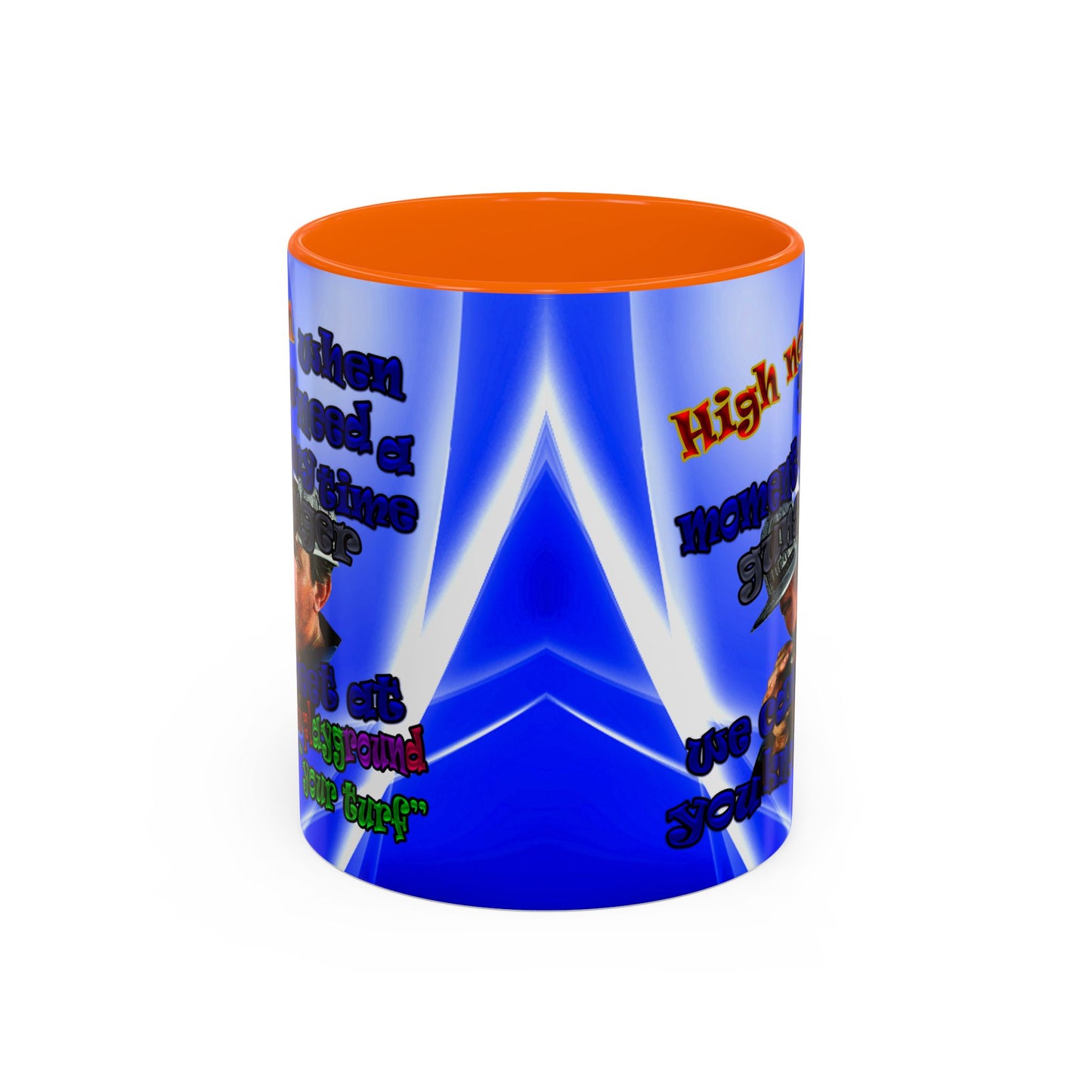 high noon - Accent Mug (blue-white wave)