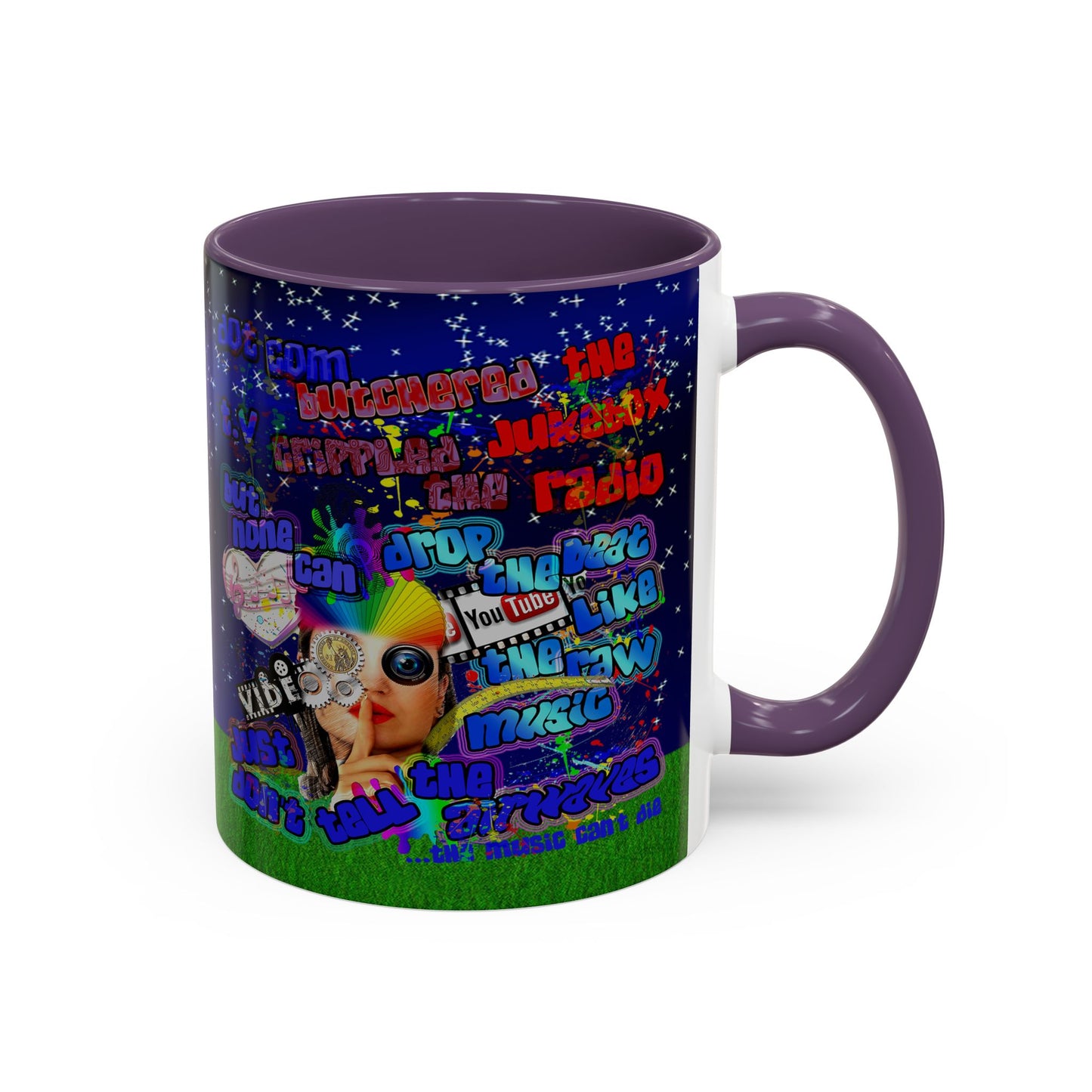 drop the beat - Accent Mug ('snoops' background)