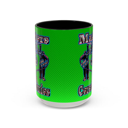 em cee squared - Accent Mug (logo green)