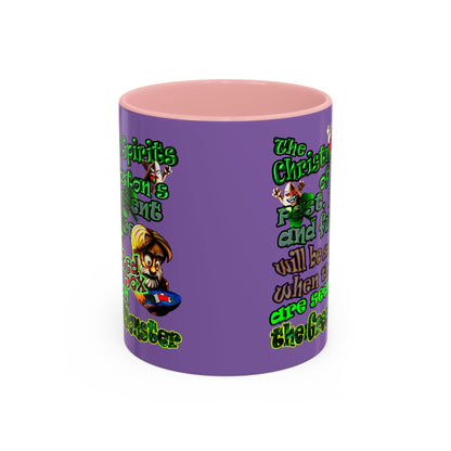 christmas spirits of boston - Accent Mug (light purple)