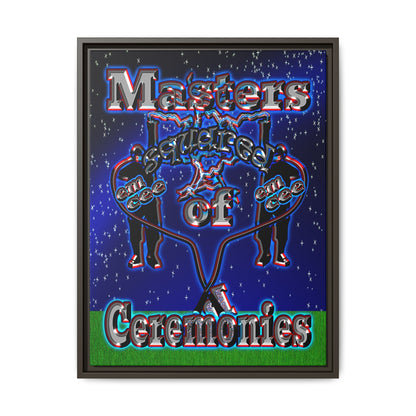 em cee squared - framed canvas art ('snoops' background)