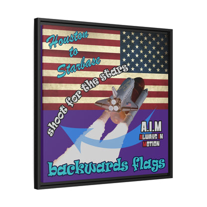 shoot for the stars - framed canvas art (purple)