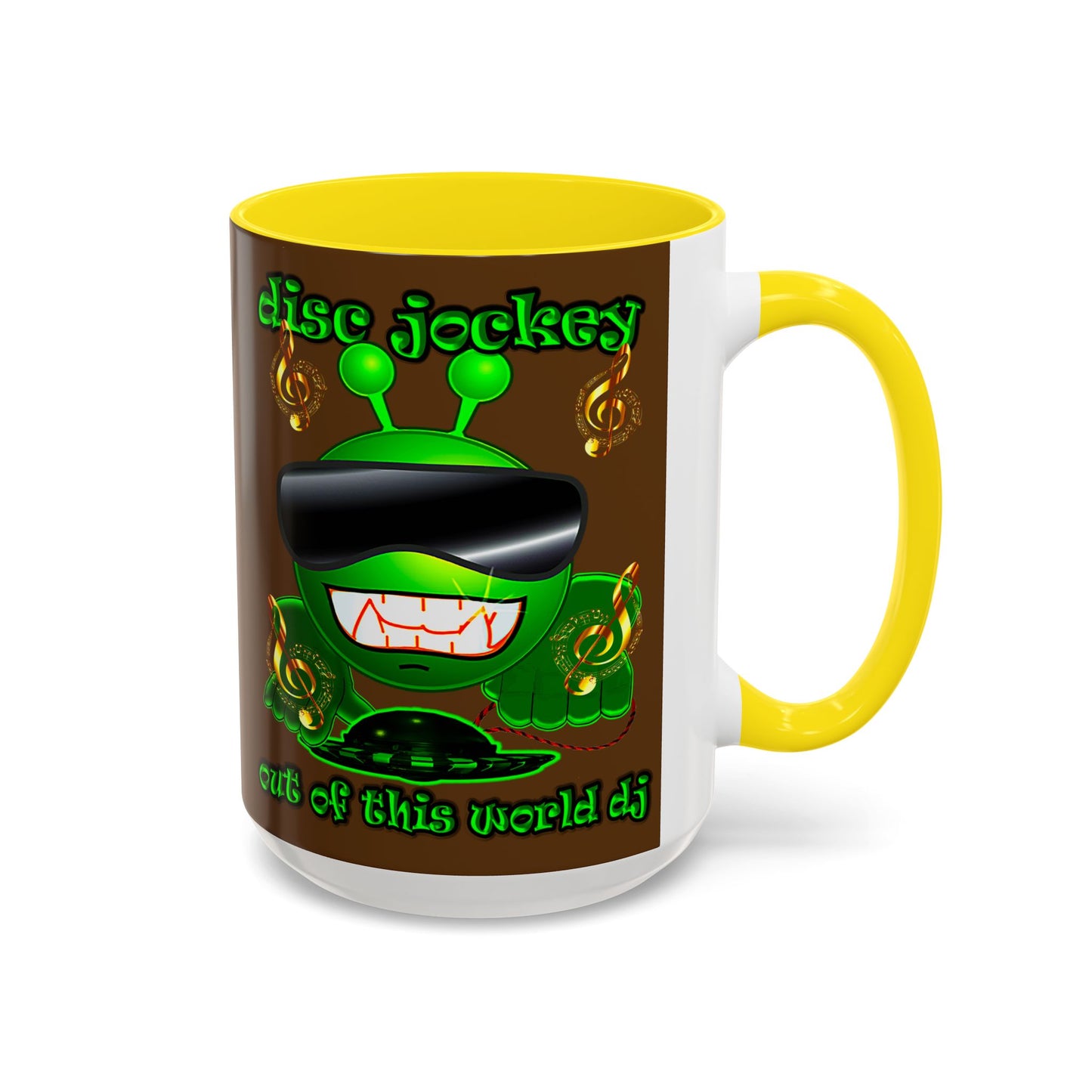 disc jockey - Accent Mug (brown)