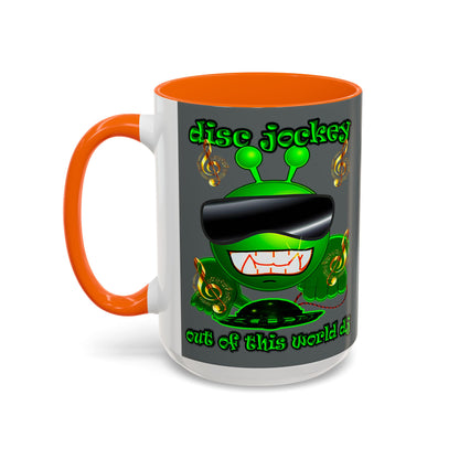 disc jockey - Accent Mug (dark grey)