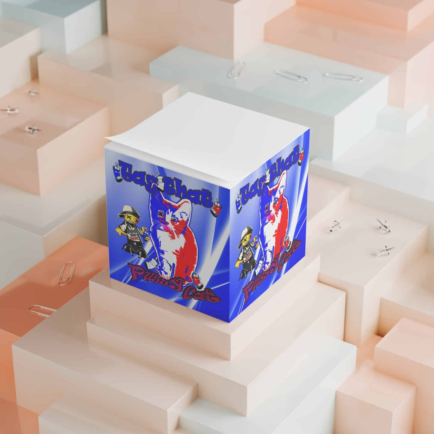 tag that - note cube (blue-white wave)