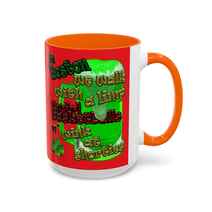 celtics logo - Accent Mug (red)