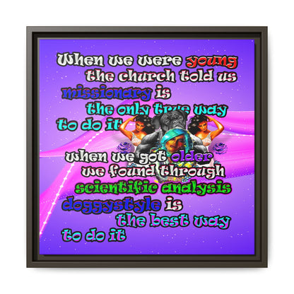 doggystyle - framed canvas art (purple-pink wave)