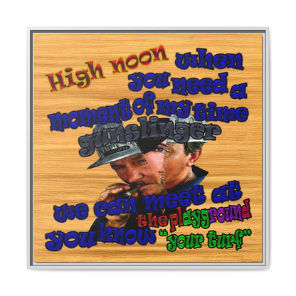 high noon - framed canvas art (butterscotch wood finish)