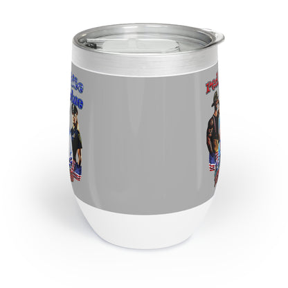 rw&b lives matter - Chill Wine Tumbler (light grey)