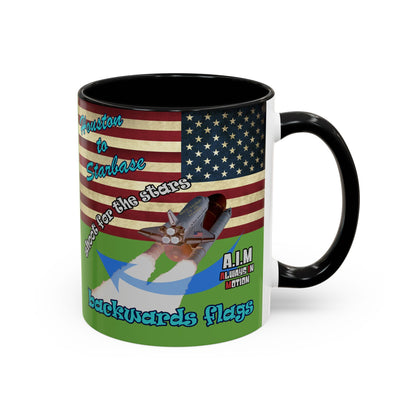 shoot for the stars - Accent Mug (green)