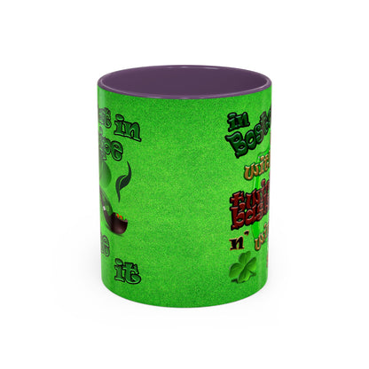 celtics logo - Accent Mug (green turf)