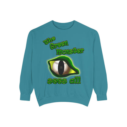 green monster - Unisex Garment-Dyed Sweatshirt