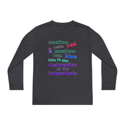 declaration of the independents - Youth Long Sleeve Competitor Tee