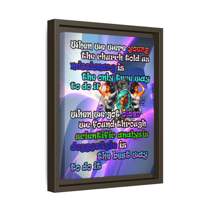 doggystyle - framed canvas art (grey-pink wave)