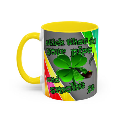 celtics logo - Accent Mug (rainbow split)