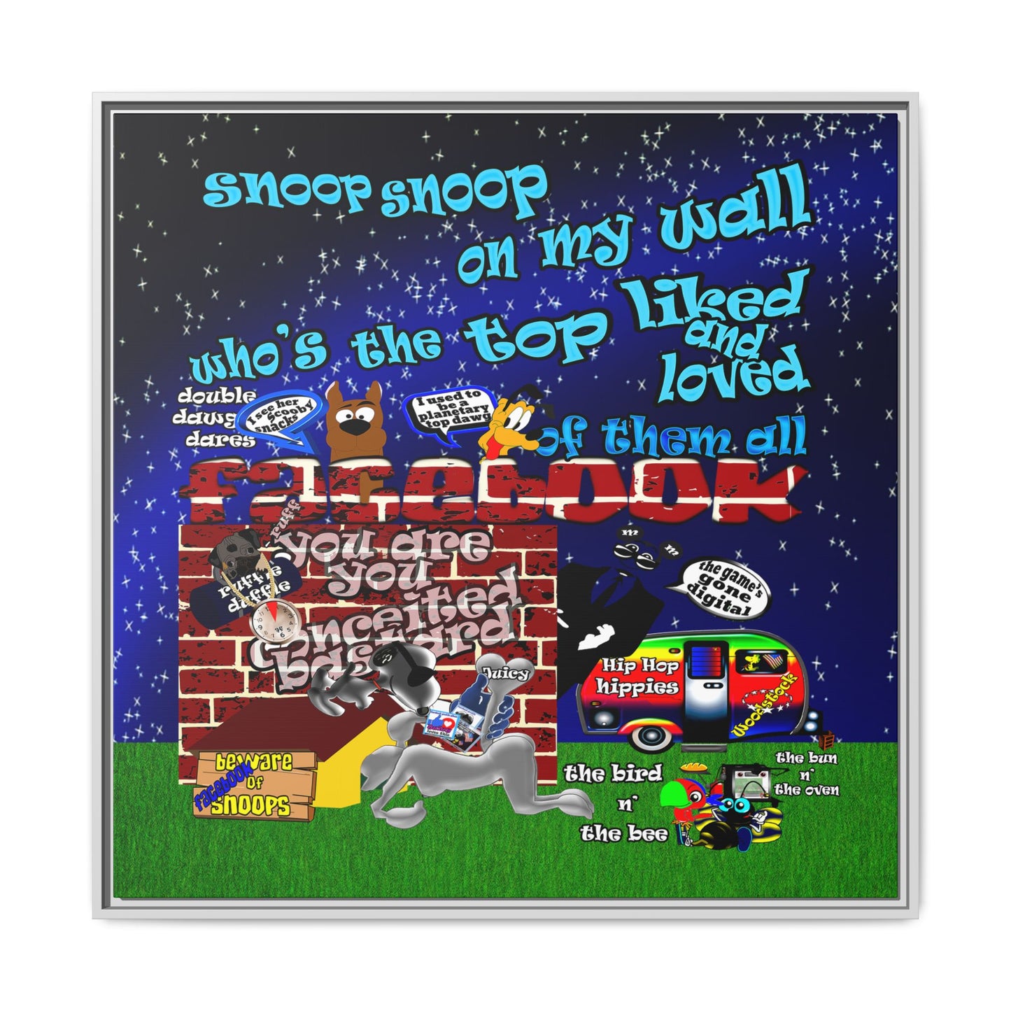 snoops - framed canvas art