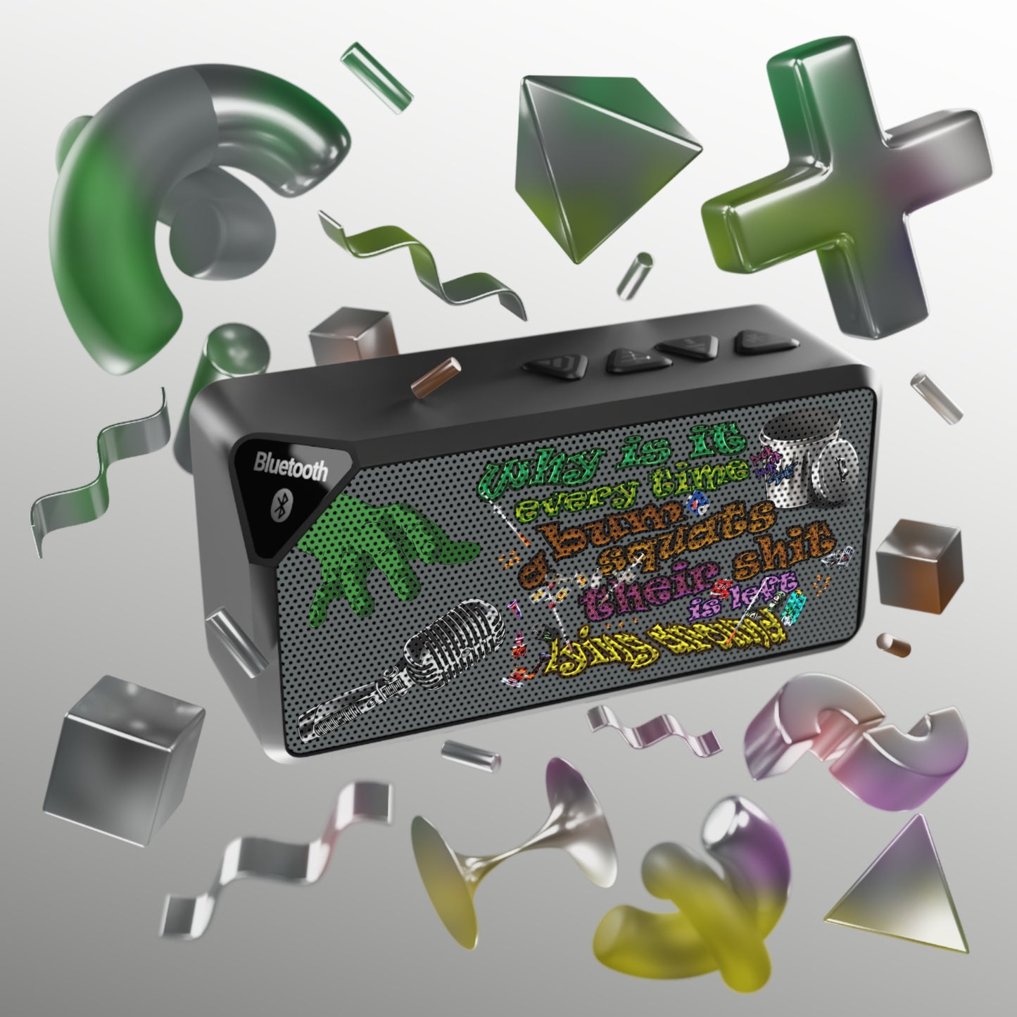 the bum's shit - Jabba Bluetooth Speaker (dark grey)