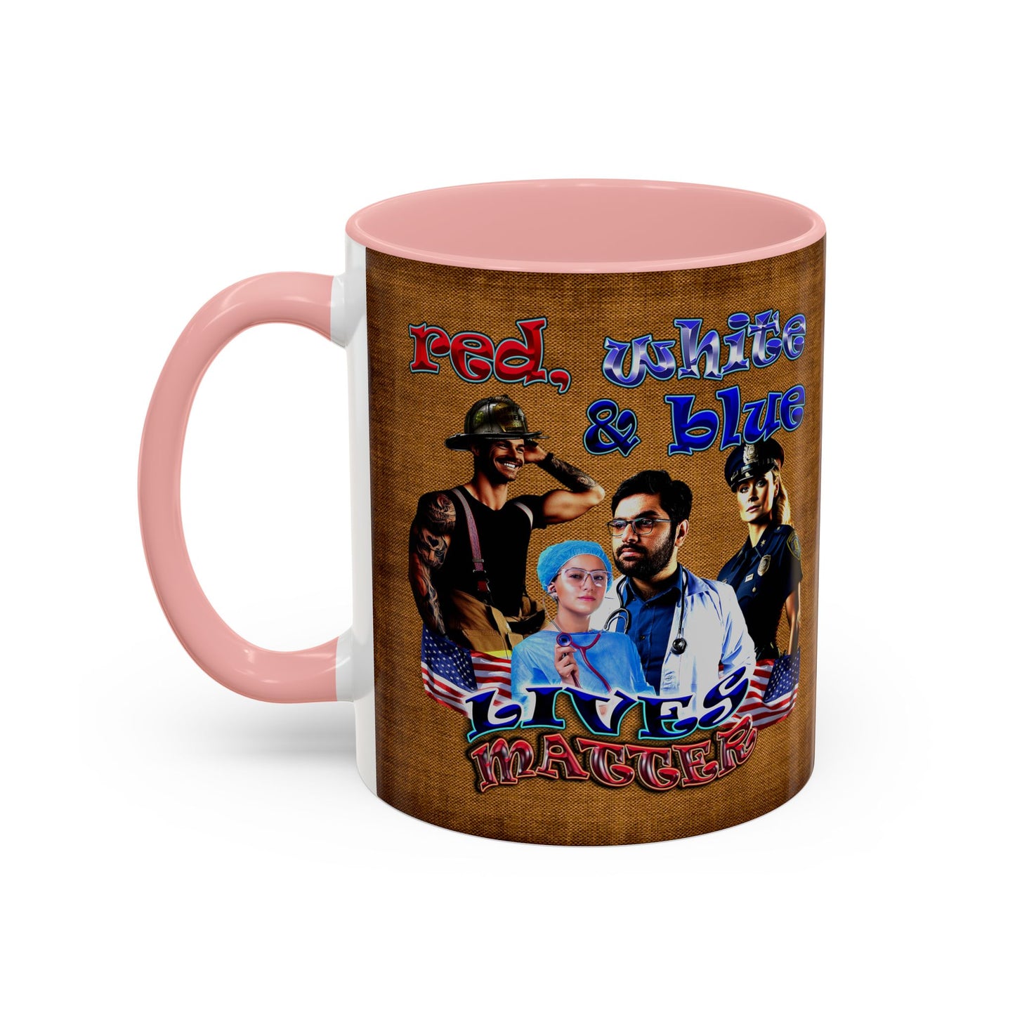 rw&b lives matter - Accent Mug (brown papyrus)