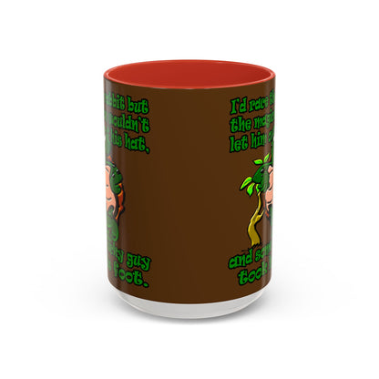 turtle race - Accent Mug (brown)