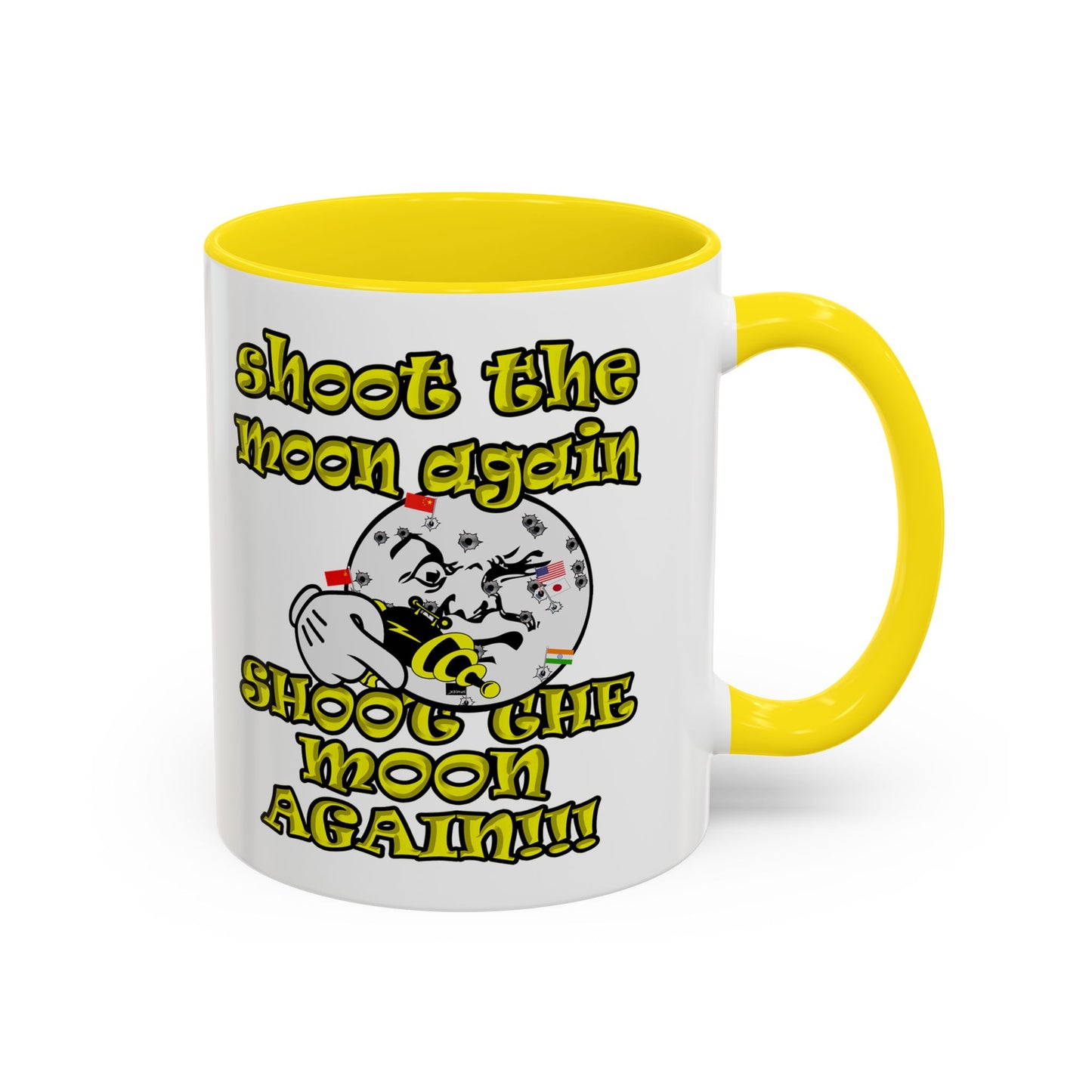 shoot the moon again - Accent Mug (white)