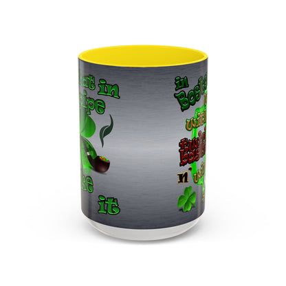 celtics logo - Accent Mug (brushed nickel)