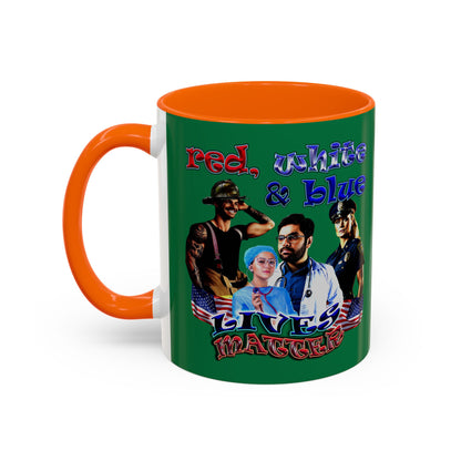 rw&b lives matter - Accent Mug (dark green)