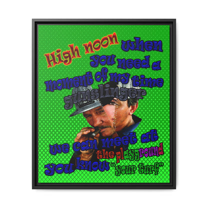 high noon - framed canvas art (logo green)