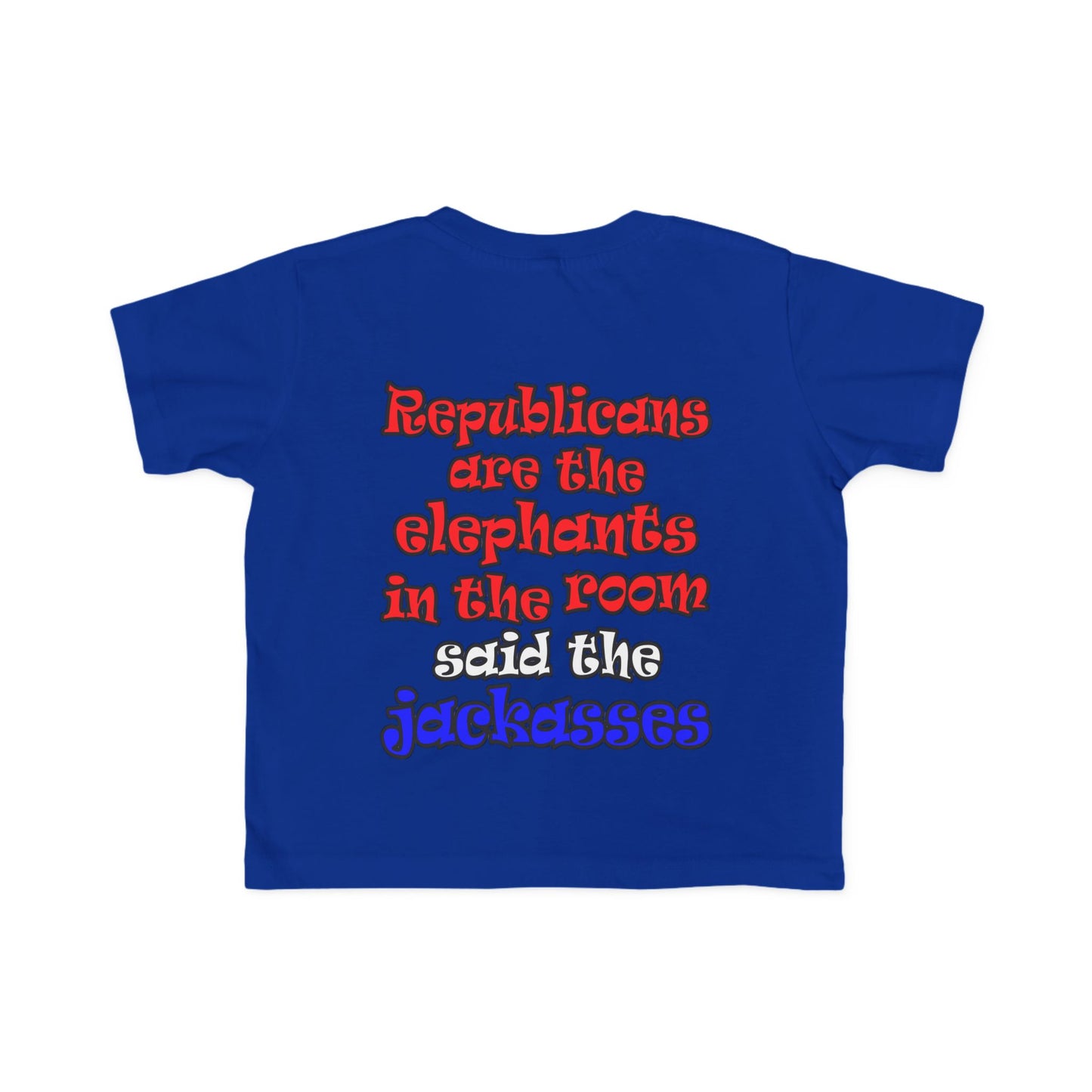 donkeys and elephants - Toddler's Fine Jersey Tee