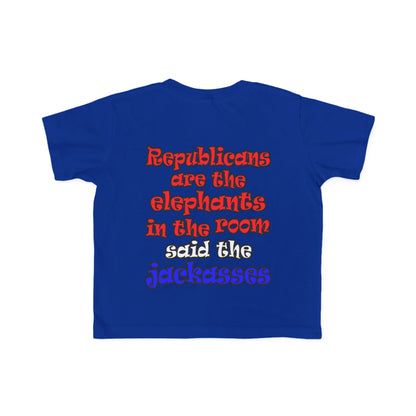 donkeys and elephants - Toddler's Fine Jersey Tee