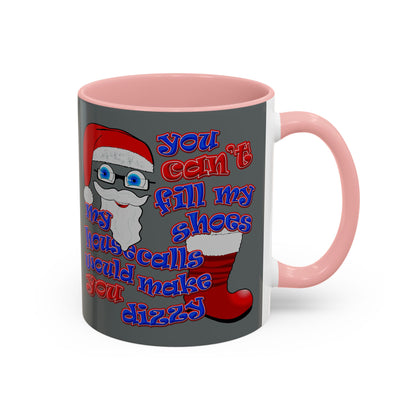santa's shoes - Accent Mug (dark grey)