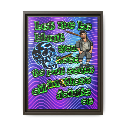 og - framed canvas art (purple wave)