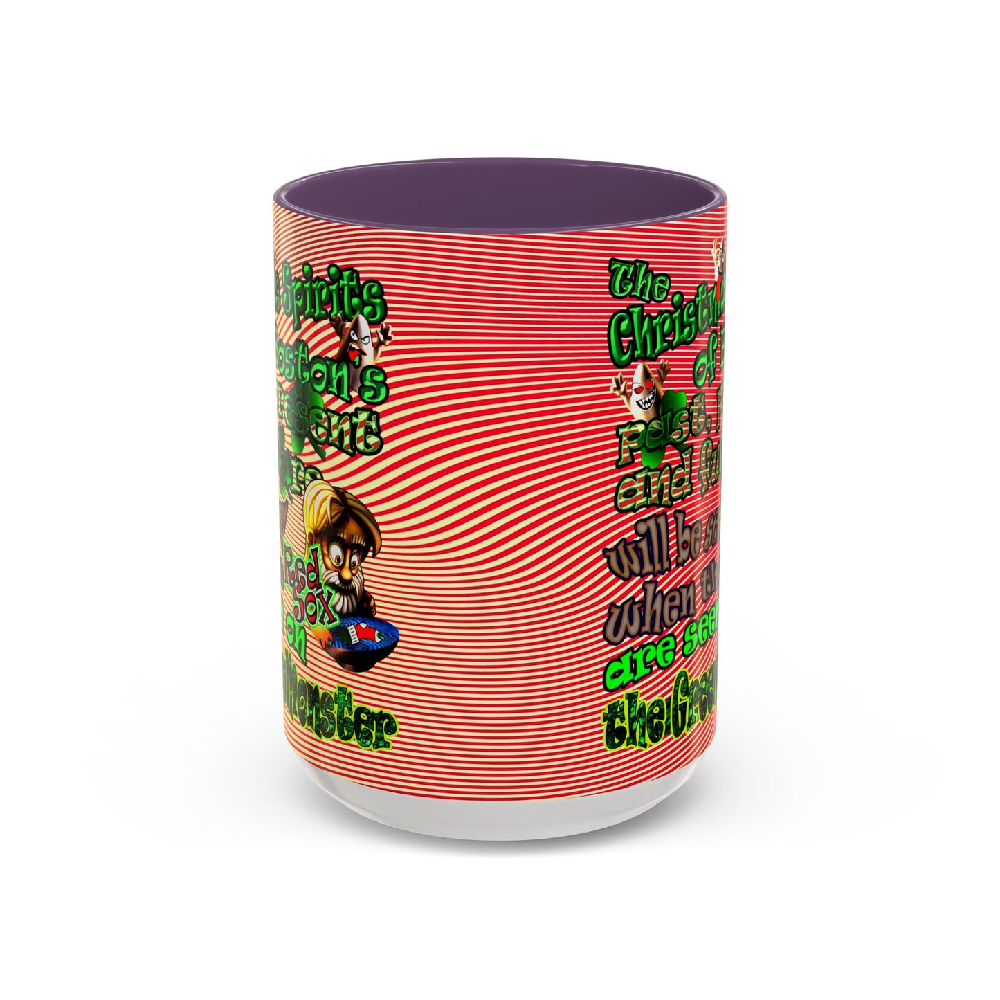 christmas spirits of boston - Accent Mug (yellow-orange wave)
